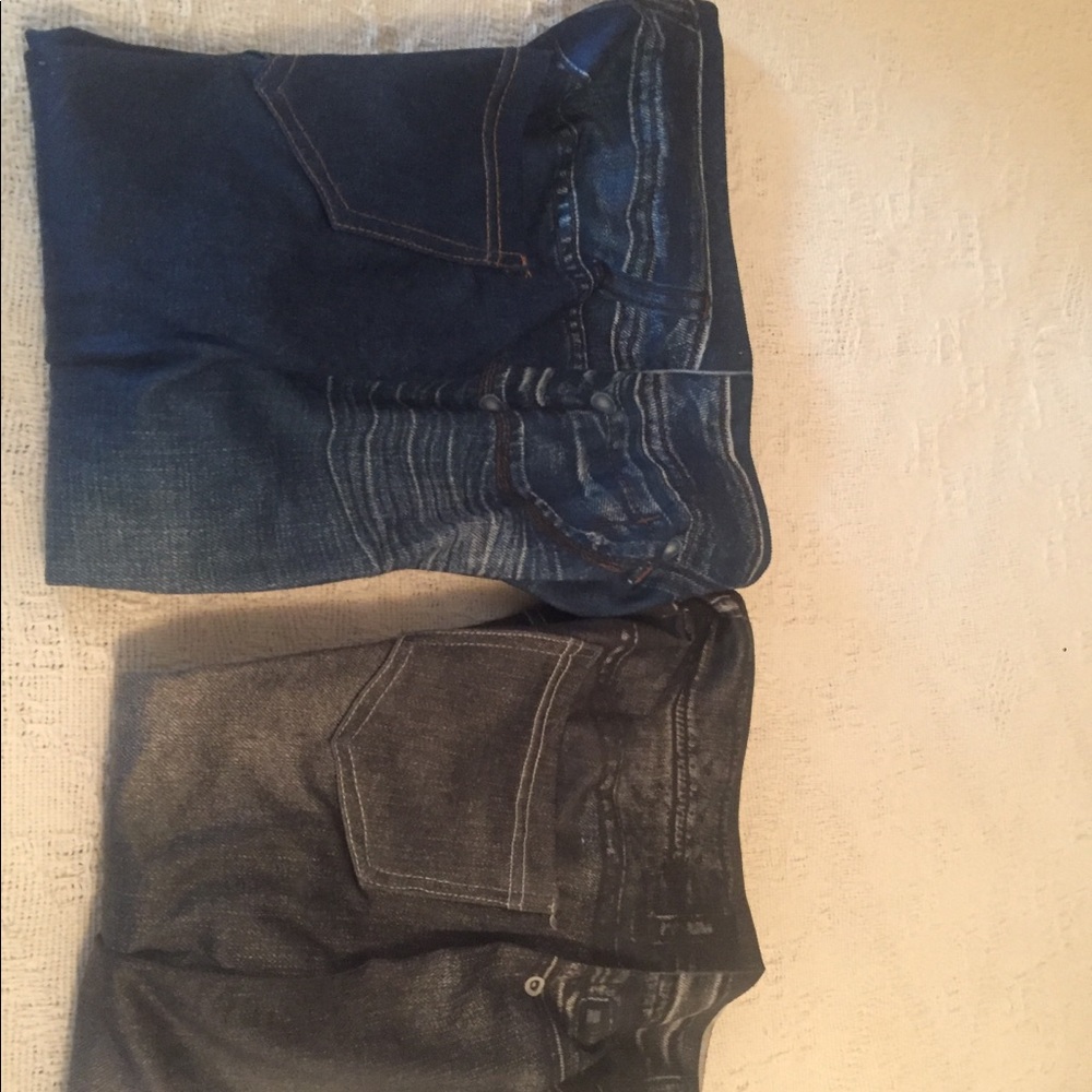 Jeggings black and blue